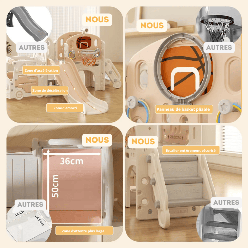 Cabane enfant avec toboggan