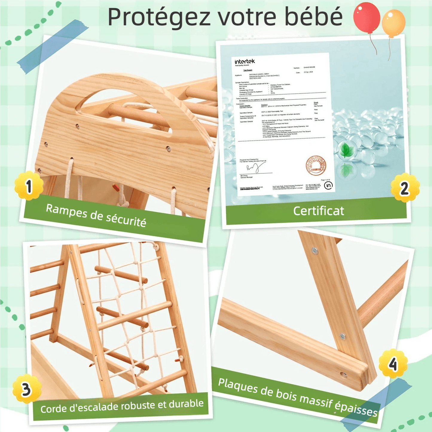 Mur escalade chambre enfant