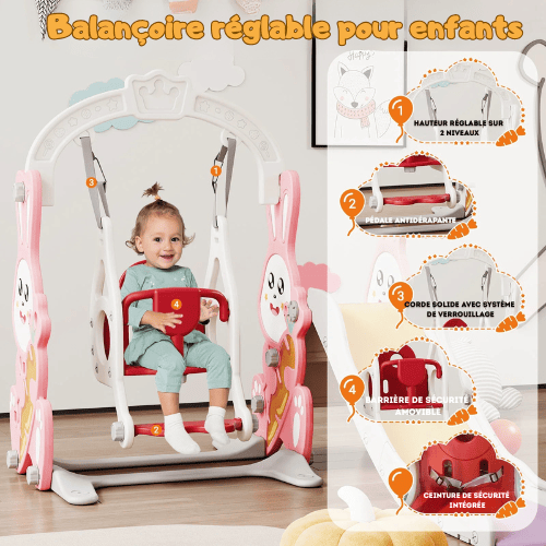 Balancoire toboggan enfant