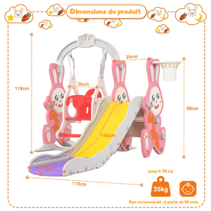 Balancoire toboggan enfant