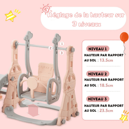 Balancoire toboggan intérieur