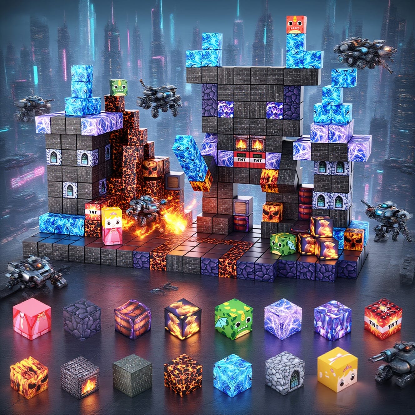 Bloc de construction magnétique