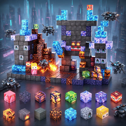 Bloc de construction magnétique