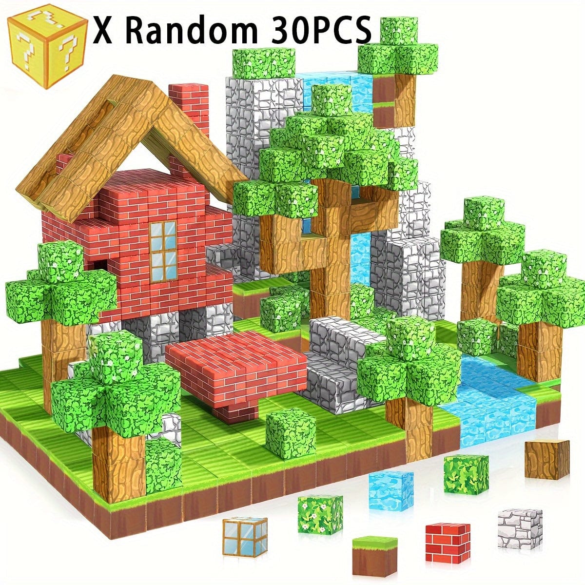 Bloc de construction magnétique montessori