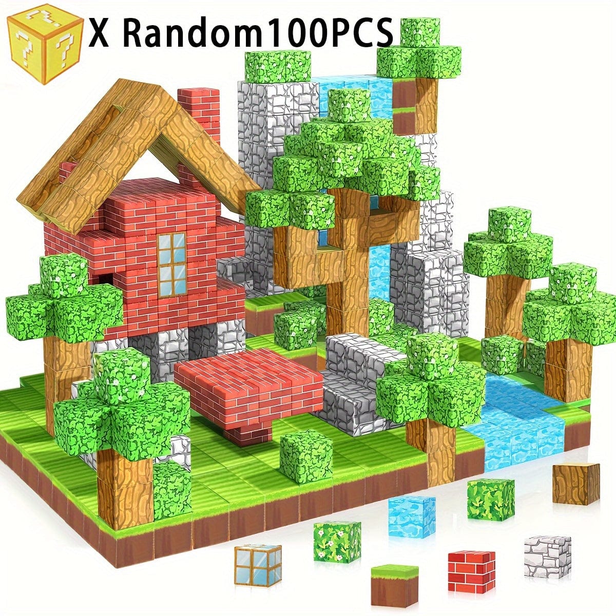 Bloc de construction magnétique montessori