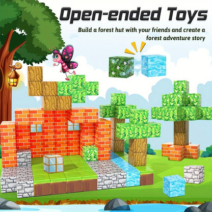 Bloc de construction magnétique montessori