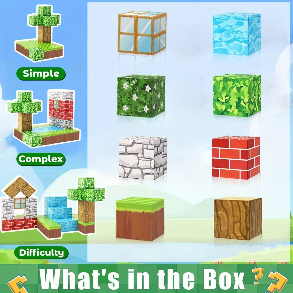 Bloc de construction magnétique montessori