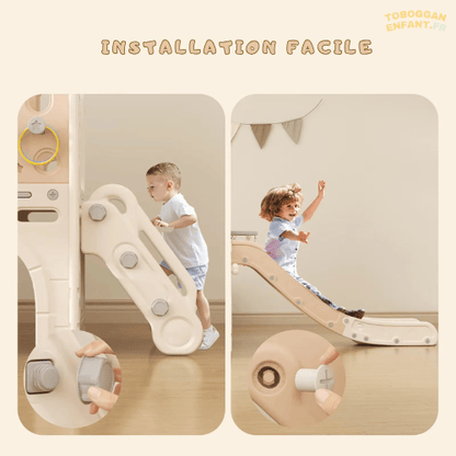 Cabane enfant avec toboggan