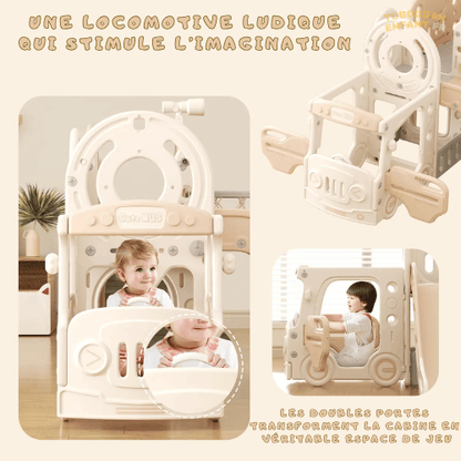 Cabane enfant avec toboggan