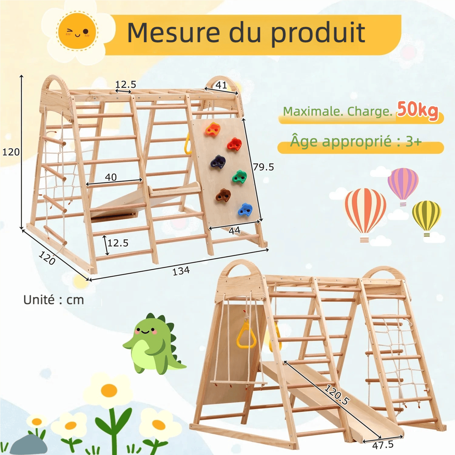 Mur escalade chambre enfant