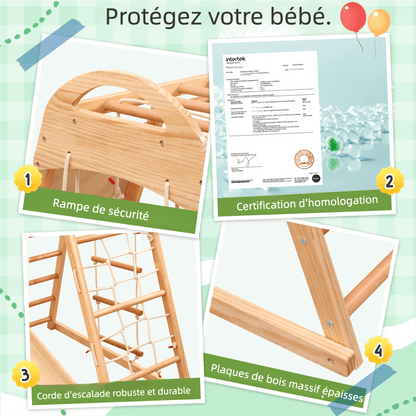 Mur escalade chambre enfant montessori