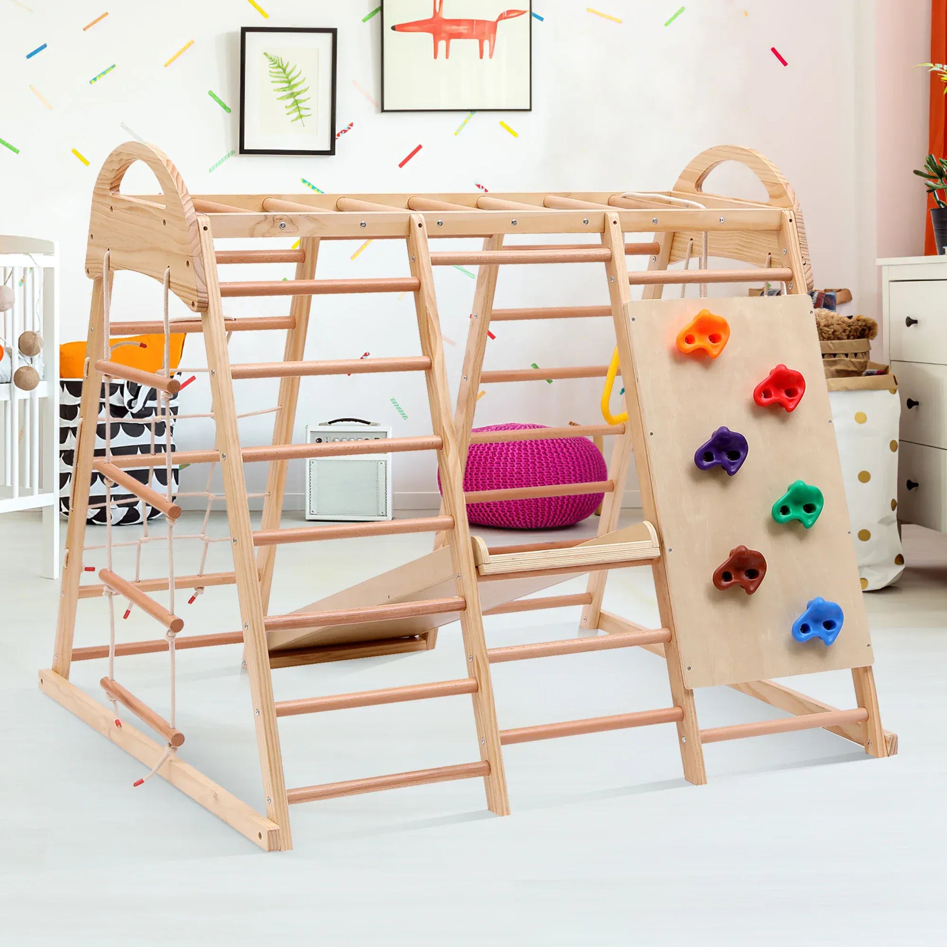Mur escalade chambre enfant montessori