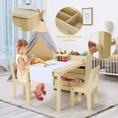 Table et chaise enfant bois