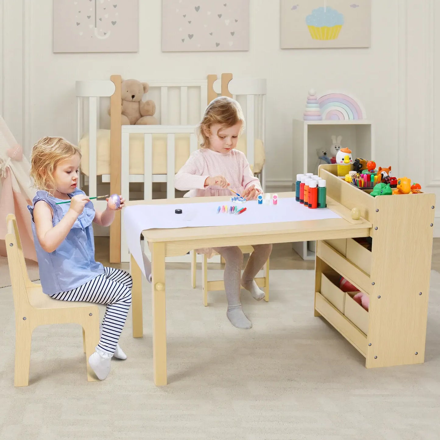 Table et chaise enfant bois