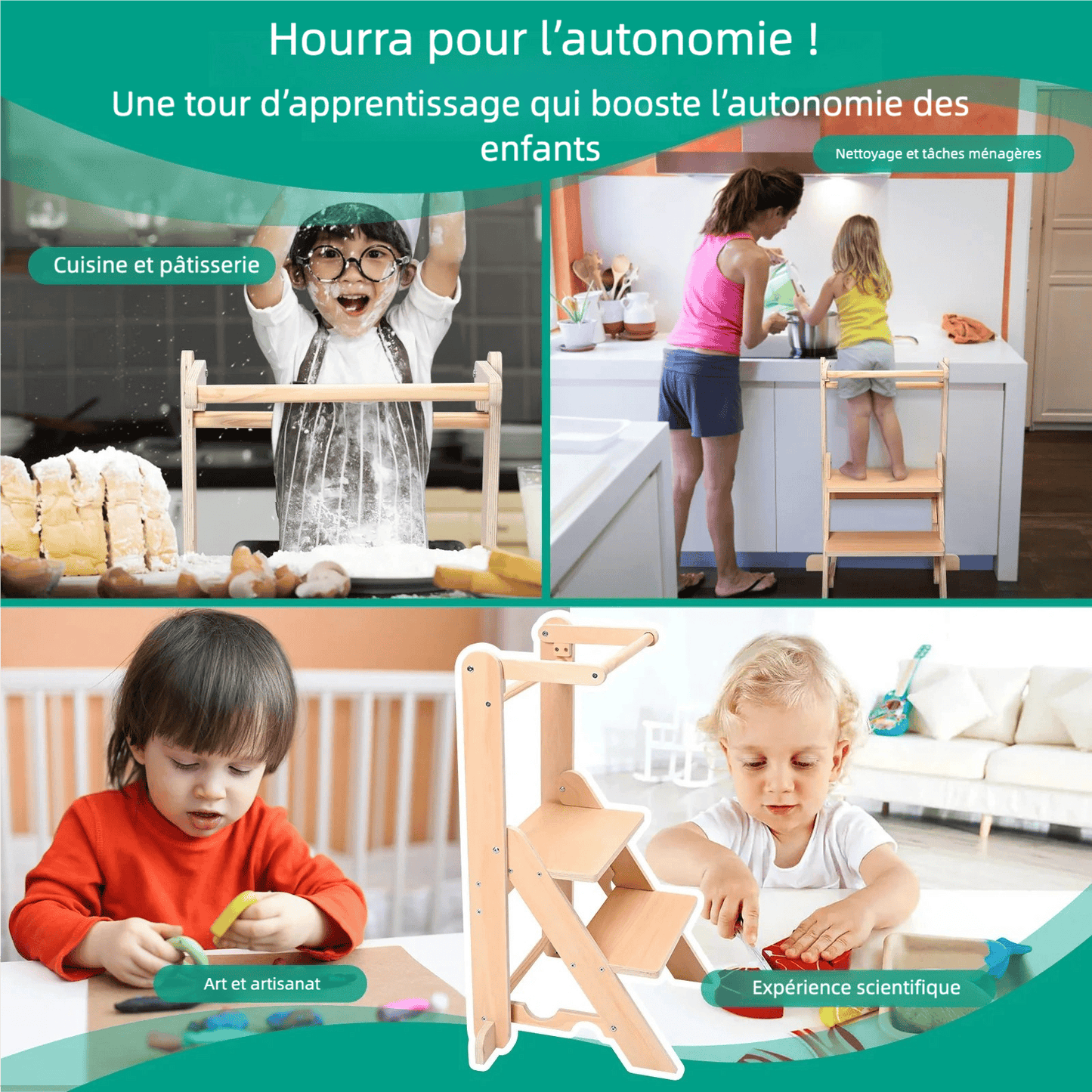Tour d'apprentissage pliable