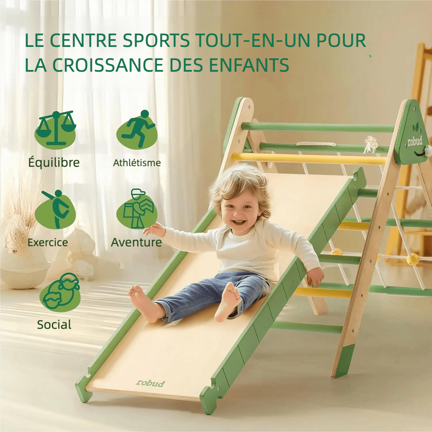 Triangle de pikler pliable